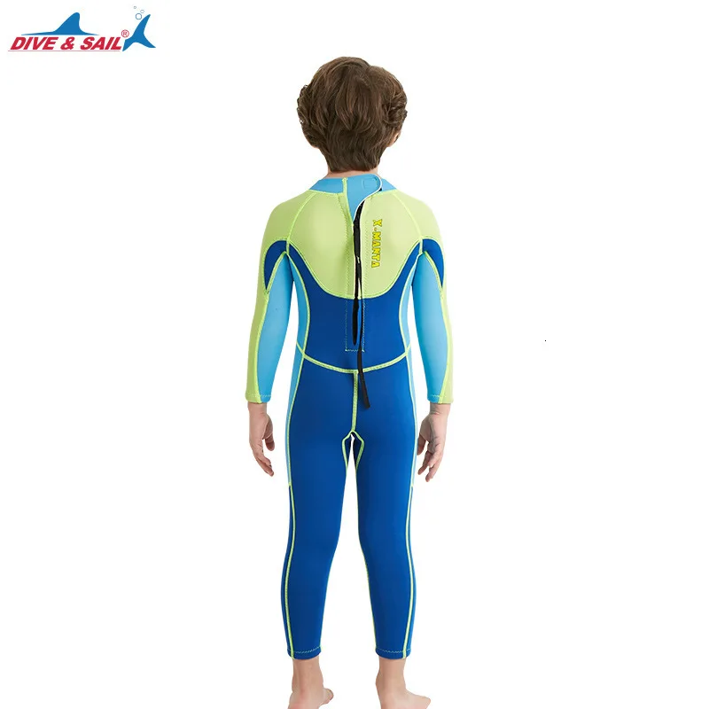 2 5 мм Детский костюм для дайвинга Lin Tai с длинным рукавом утепленный сохраняющий