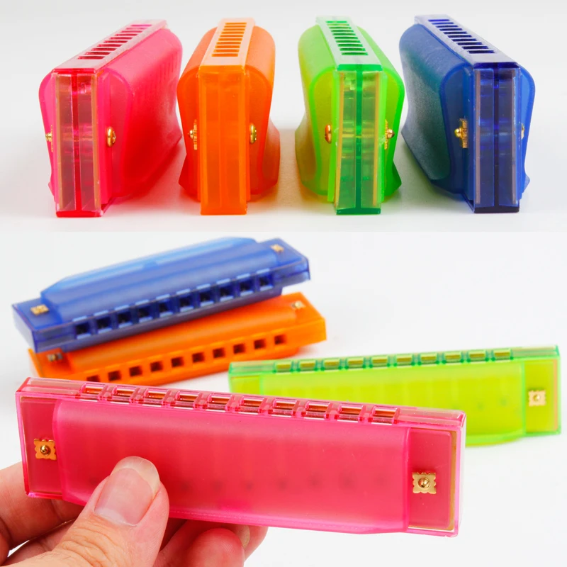 

2pcs children colorful harmonica with plastic box/ Kids 10*5*3cm small size music toys for kingdergarten educational toys