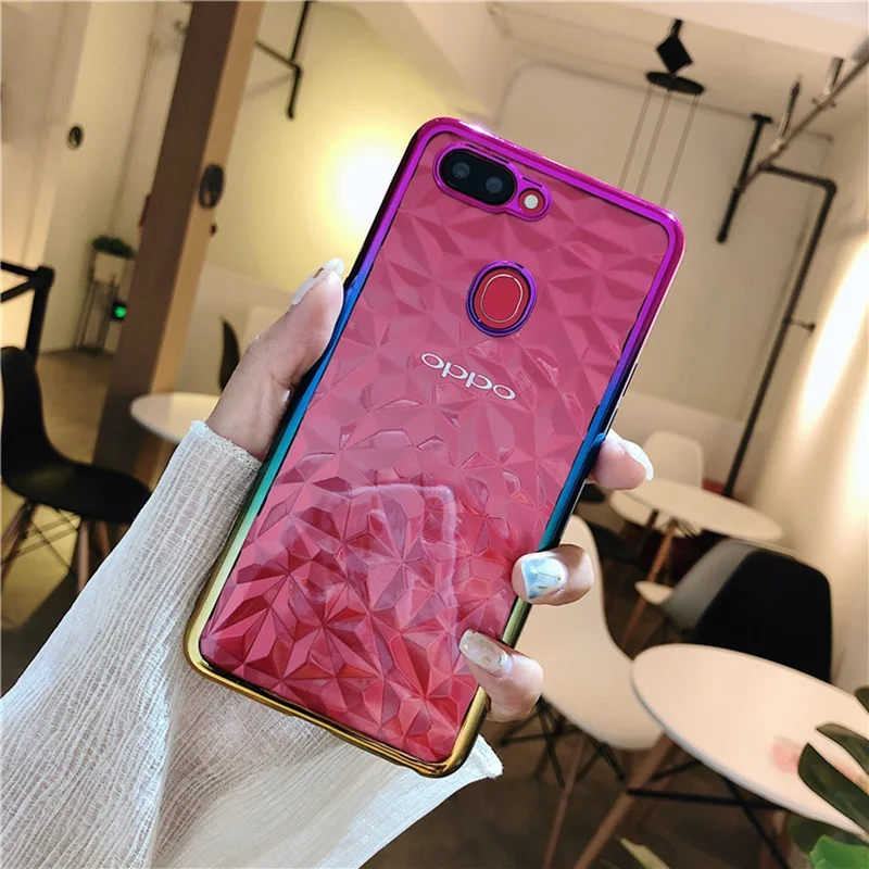 UPaitou 3D градиентное покрытие сольф ТПУ чехол для телефона BBK OPPO A3 A5 A71 A83/A1 F7 F9 Pro R15 Dream