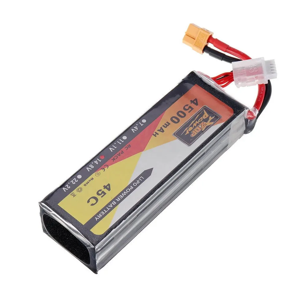 ZOP Power 4S 5S 6S 4500mah 5000Mah Lipo Battery 14.8V 18.5V 22.2V 45C 75C XT60 Plug For FPV RC Racing Drone Car Spare Parts on - Аккумулятор ZOP Power 4S 5S 6S 4500 мАч 5000 мАч LiPo 14,8 В 18,5 В 22,2 В 45C 75C с разъемом XT60 для запасных частей FPV RC 
