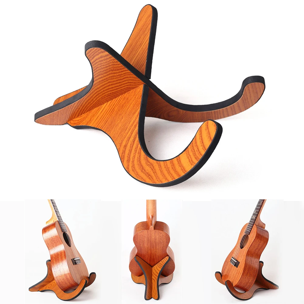 

Ukulele Sturdy Violin Fold Stand Musical Instrument Elaborate Wood Holder