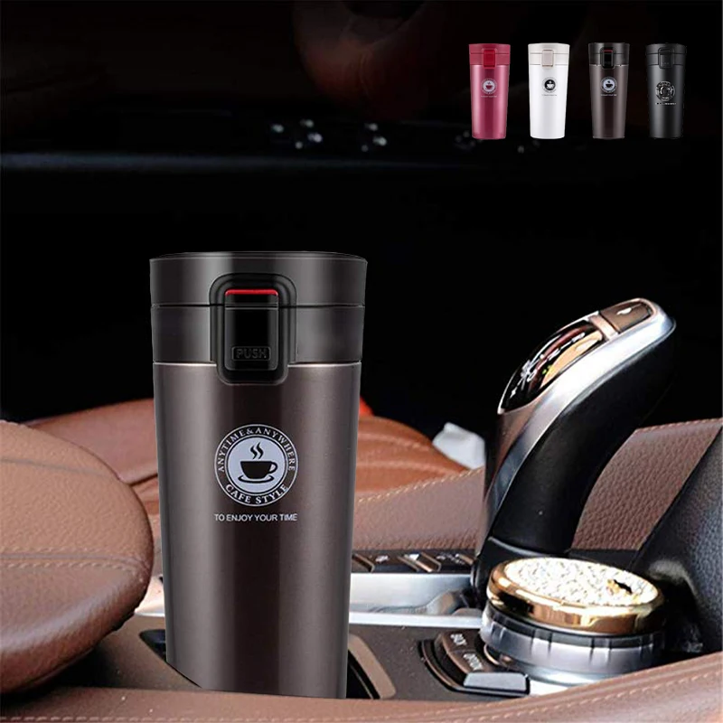 380 мл портативная дорожная кофейная кружка с двойными стенками вакуумная колба