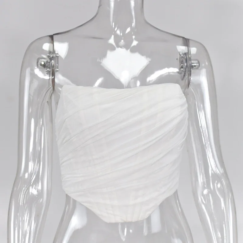 Сексуальный укороченный топ Townlike с белой сеткой в стиле пэчворк Женская Ночная