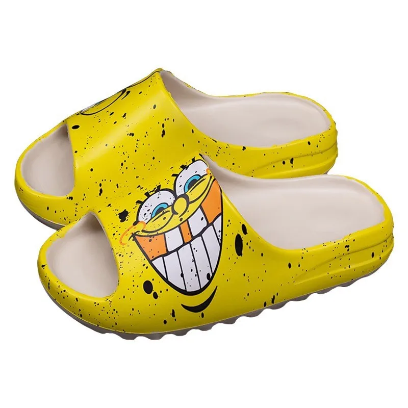 

2021 Luxury Brand Men Slippers Soft Bottom Cartoon Graffiti Home slippers Male Summer Sandals Women Beach Casual Slipper