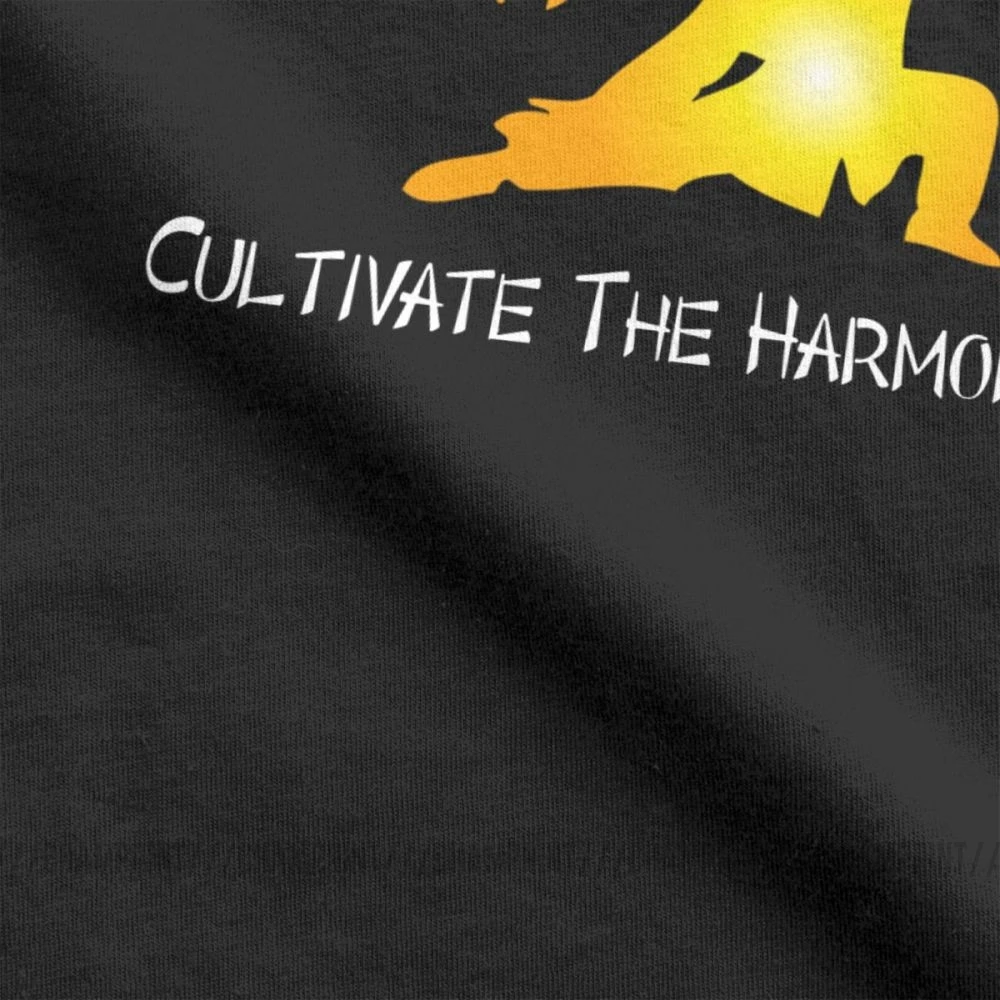 Мужские футболки Tai Chi Cultivate The Harmony 100% хлопковые топы новинка футболка с коротким