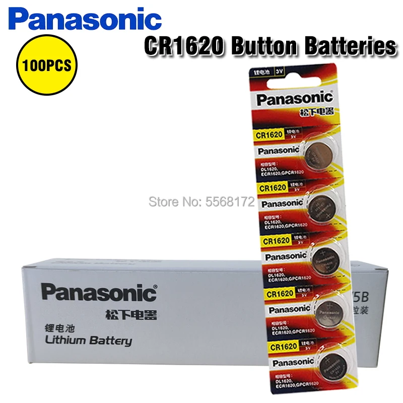 

Литиевые батареи PANASONIC BR1620 DL1620 ECR1620 CR 100, 3 в, 1620 шт./лот
