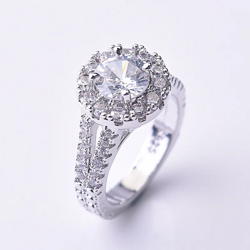 

Luxury Sparkly Big Stone Zircon Ring For Women Engagement Wedding Party Jewelry Fashion Female 9 2 5 Bague