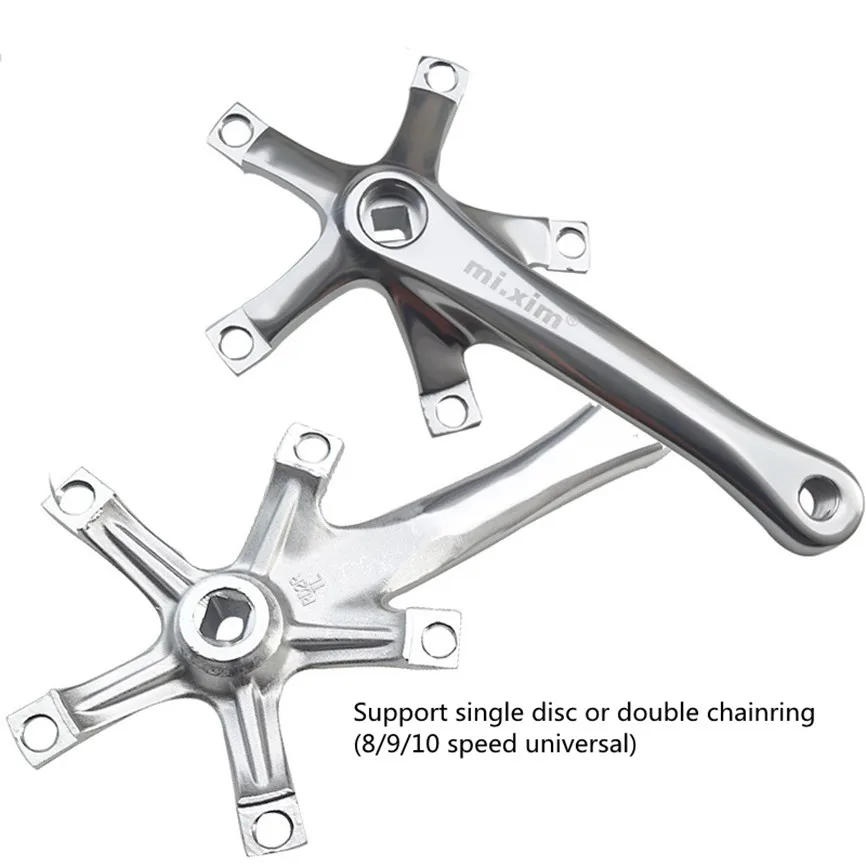 Квадрат Кривошип 165 мм пять коготь коленчатый набор MTB Горный складной дорожный