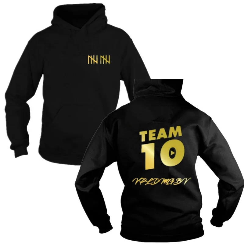 Новая зимняя модная унисекс толстовка с капюшоном команды 10 вдохновленная