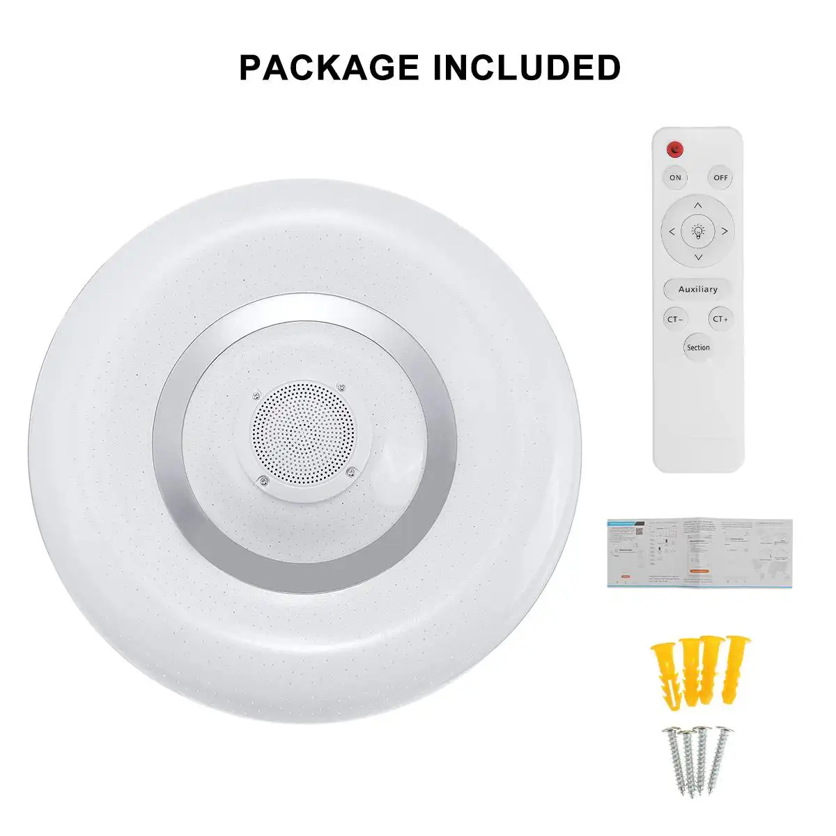 

wifi Led Ceiling Light With Remote Control bluetooth Speaker Modern App Dimmable RGB Music Ceiling Lights for Bedroom Livingroom