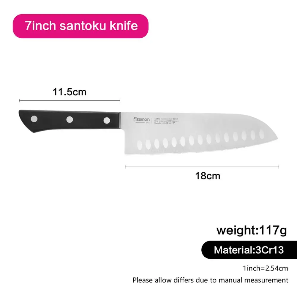 Model 2421 Серия Fissman Tanto, Японские Стальные 3Cr13 кухонные ножи, Кливер, нож сантоку, нож - Цвет: Model 2421