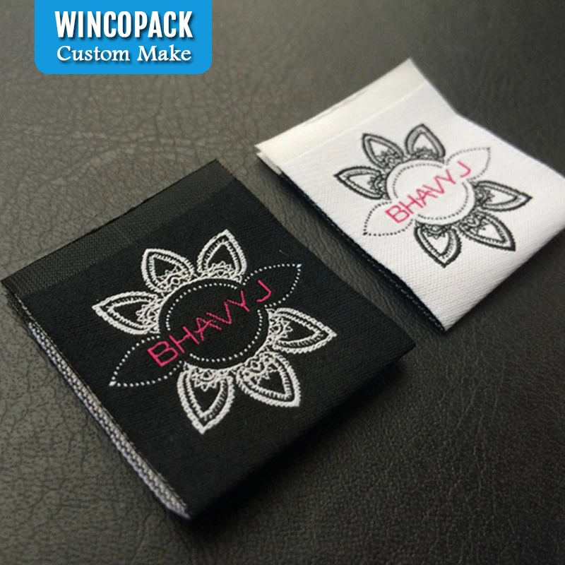 Изготовленные на заказ дешевые 100% полиэстер вышитые Дамасские тканые этикетки