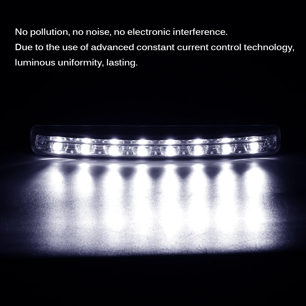 New Hot 1PC 6000K Car Led Daytime Driving Running Light 8LED DRL Car Fog Lamp Waterproof White Light DC 12V