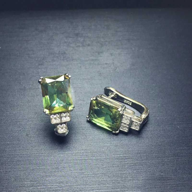 Серьги FFGems с зултанитом женские Изящные Ювелирные украшения из серебра 925 пробы