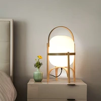 japanese natural wood glass table lamp handmade lamp creative reading light portable lighting art bright elegant bedside lights