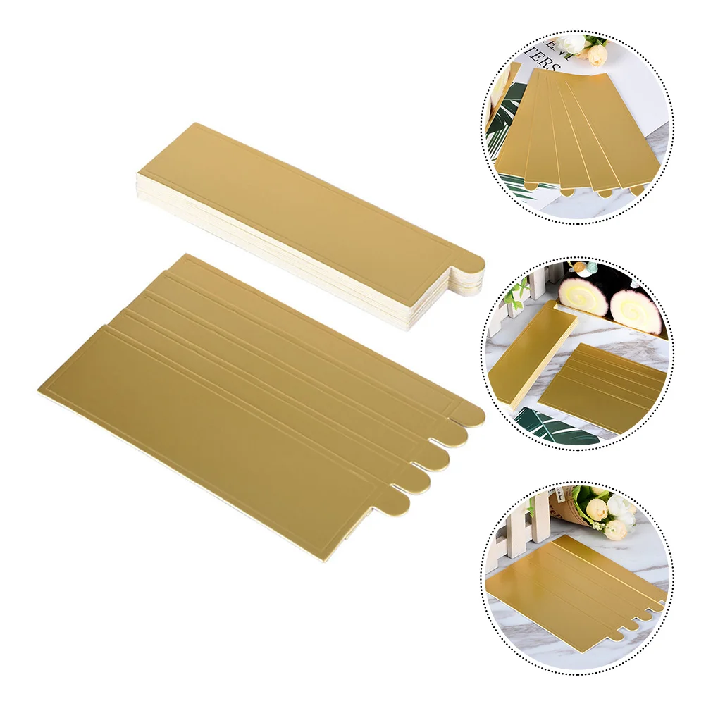 

100Pcs Rectangular Mousse Cake Boards Party Cake Bottom Golden Board Decors