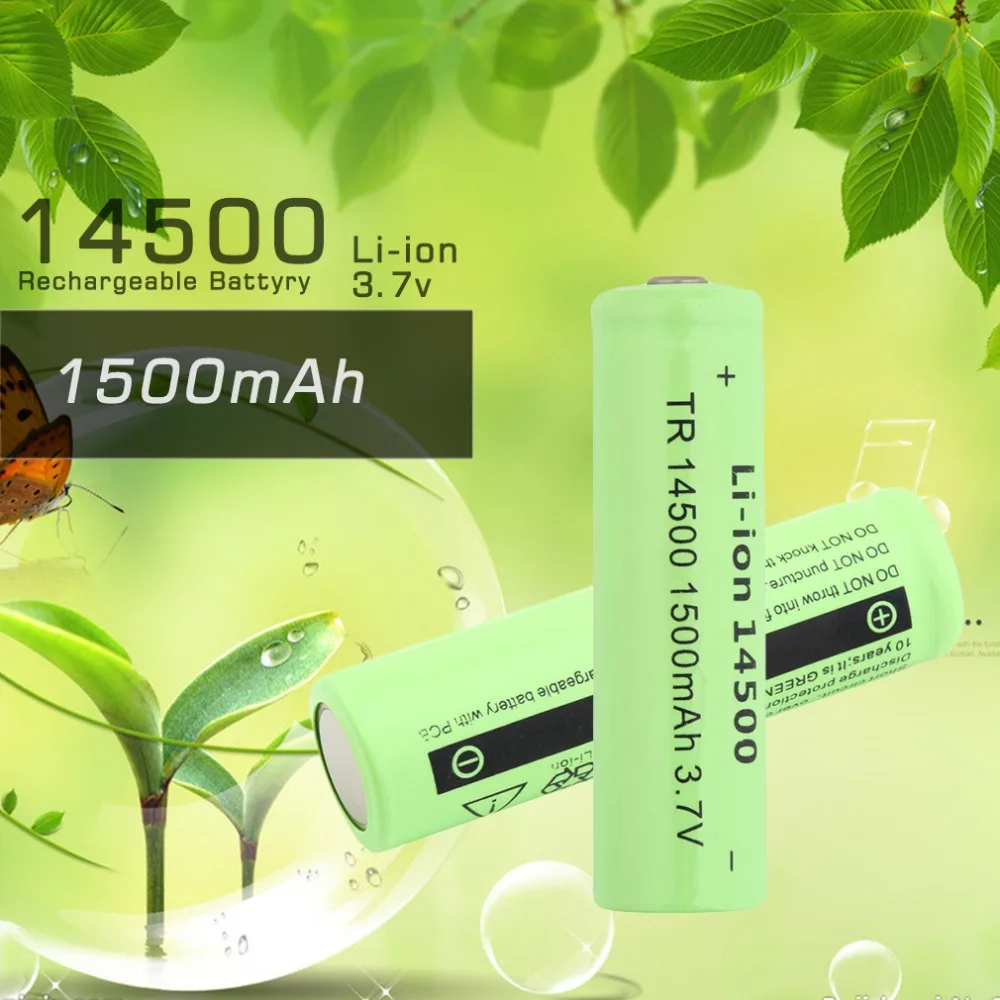 1 шт. Высококачественная литий ионная аккумуляторная батарея 3 7 В 1500 мАч TR 14500 для