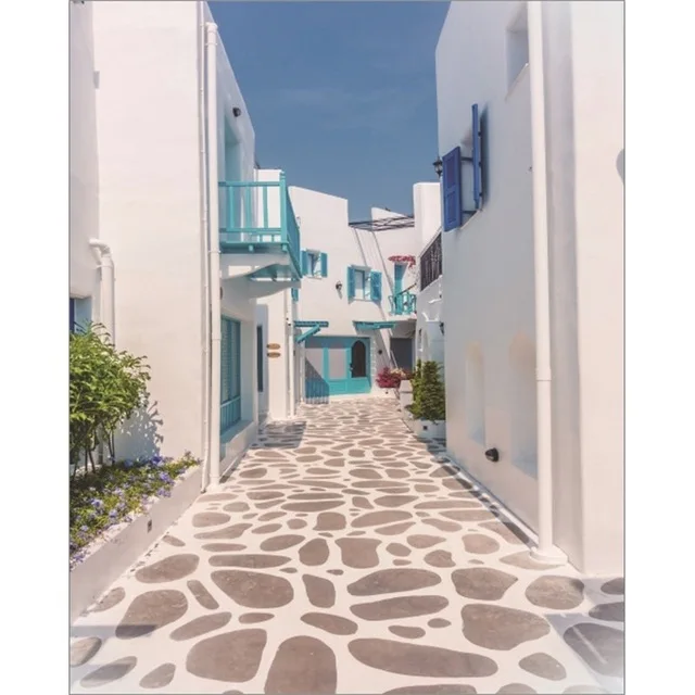 

Abstract Wall Art Seaside Scenery Buildings Paintings Nordic Canvas Posters Prints for Living Room Bedroom Corridor Decoration