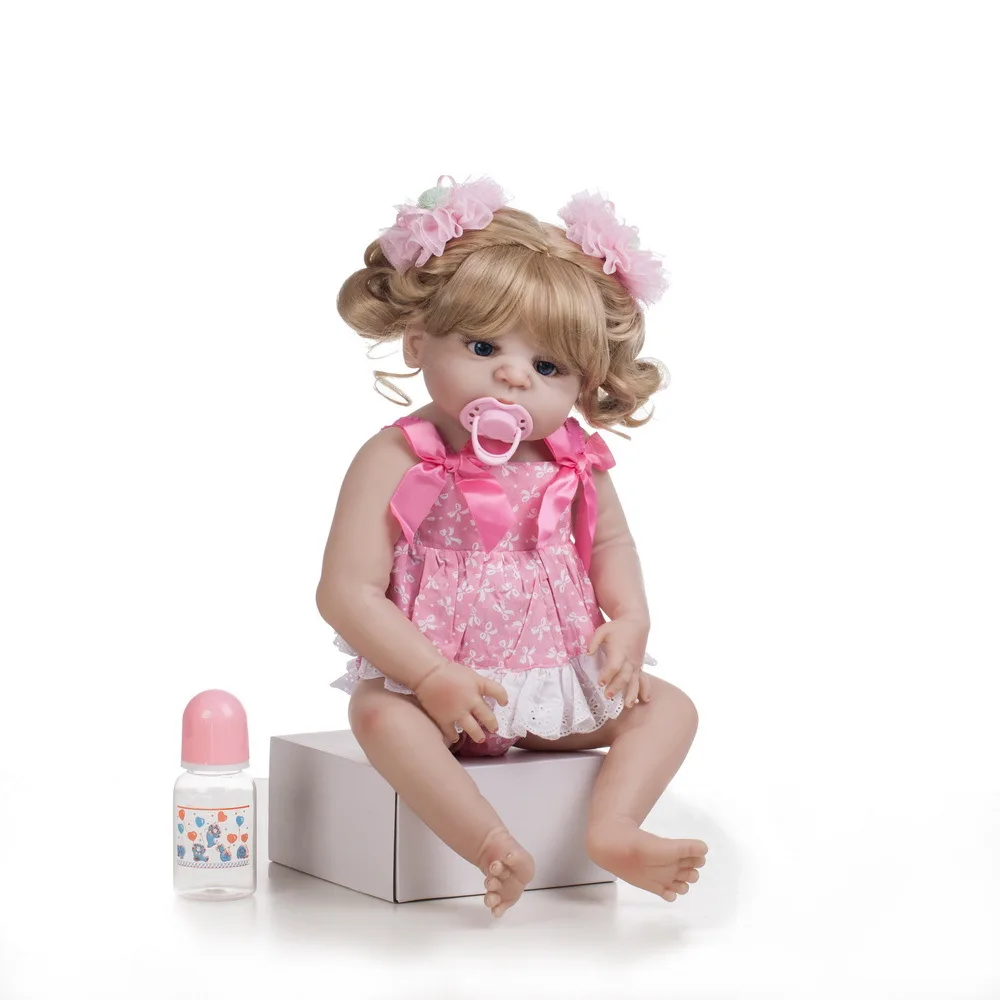 Pickwoo bebes кукла реборн 48 см 55 куклы для маленьких девочек Мягкие силиконовые Boneca