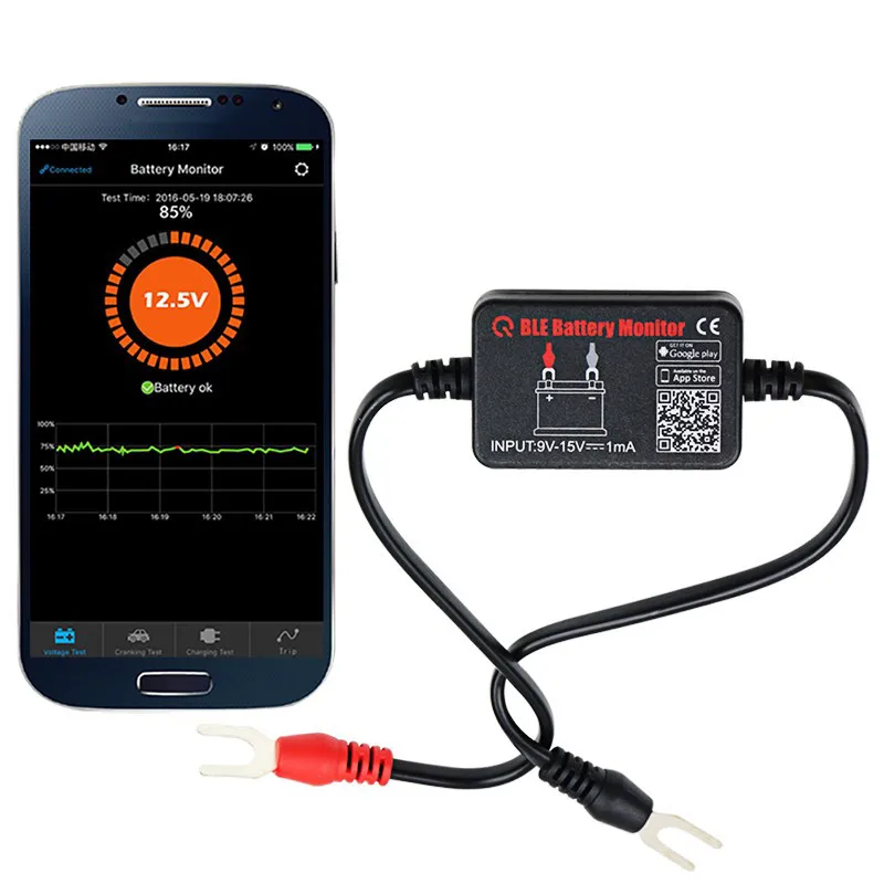 Монитор батареи BM2 на телефоне приложение Bluetooth 4,0 устройство все машины 6-20 в тестер батареи