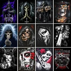 Картина QIZITENG Стразы 5D алмазная живопись череп голова полная квадратная круглая алмазная живопись Набор для вышивки мозаикой 2021 Новинка