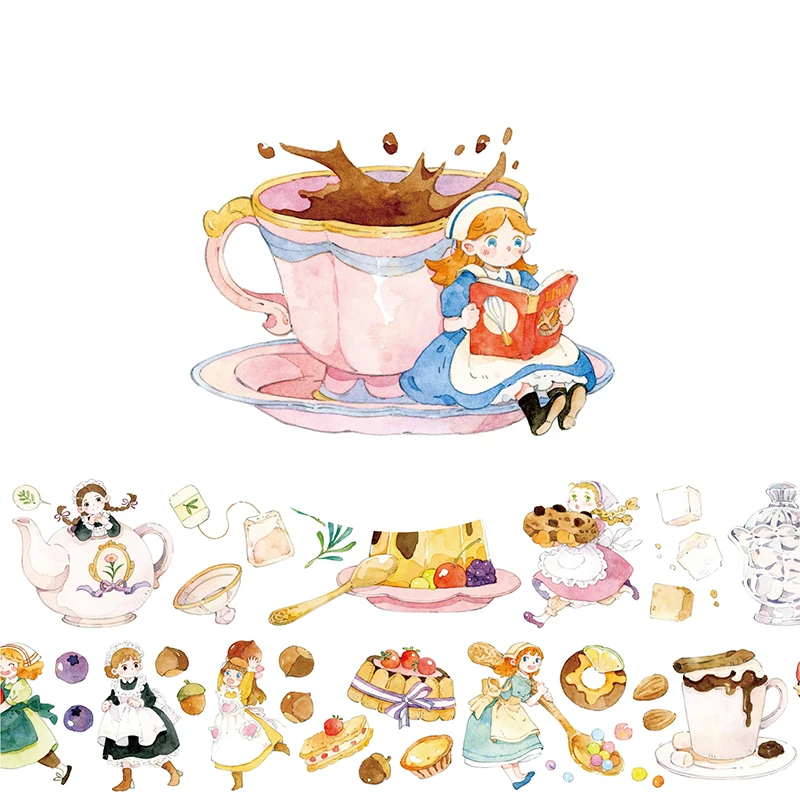 

Счастливая Милая Днем Чай клейкие ленты пуля журнал изоляционная лента клейкая лента DIY Скрапбукинг декоративные наклейки из бумаги васи