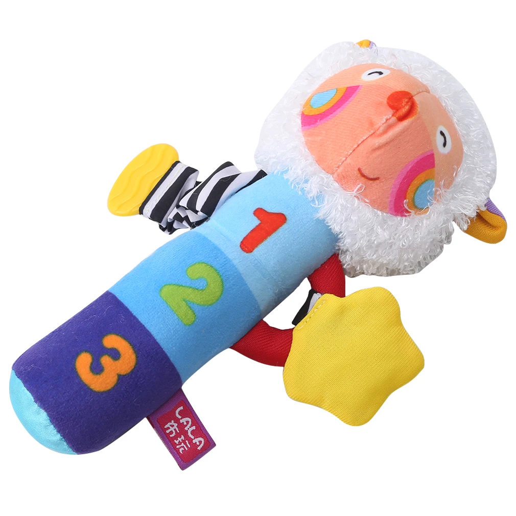 

Cute Different Cartoon Animal BB Stick Hand Bell Rattle Baby Rattle Mobiles Baby Toys Soft Toddler Plush Toys For 0-12 Months