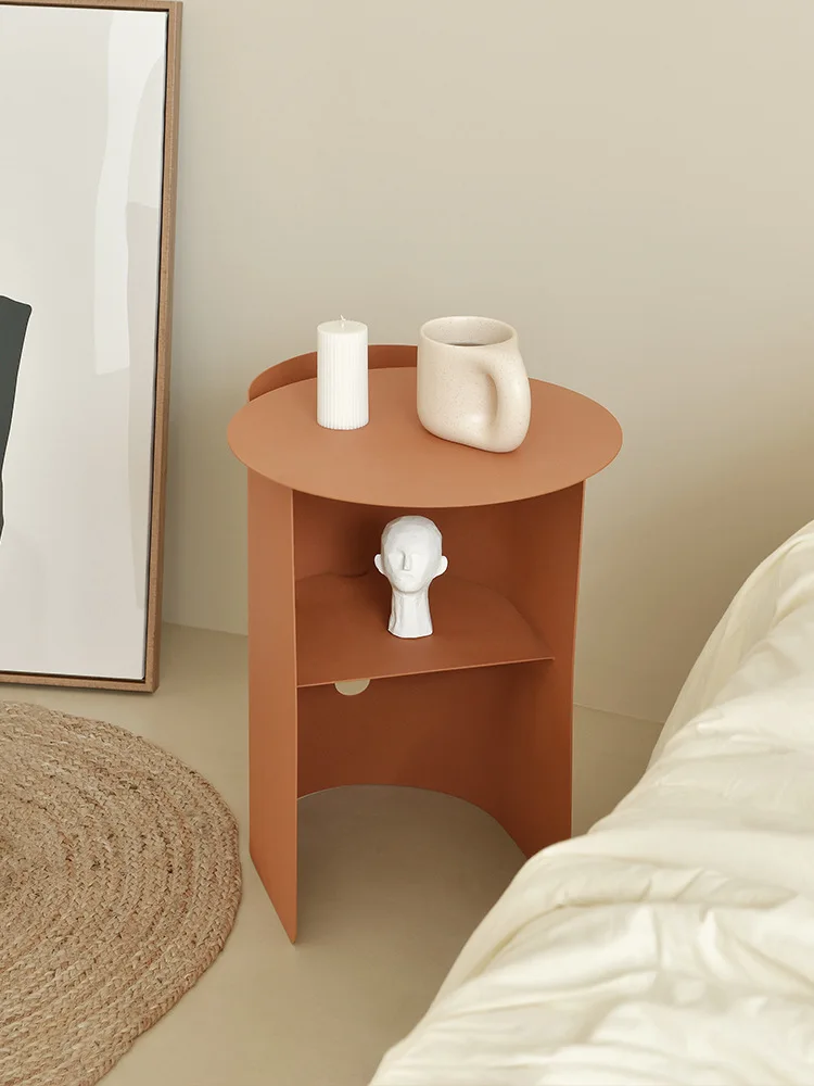 

Nordic Naxun Complete Wrought Iron Bedside Table Bedroom Bedside Cabinet Light Luxury Storage Shelf