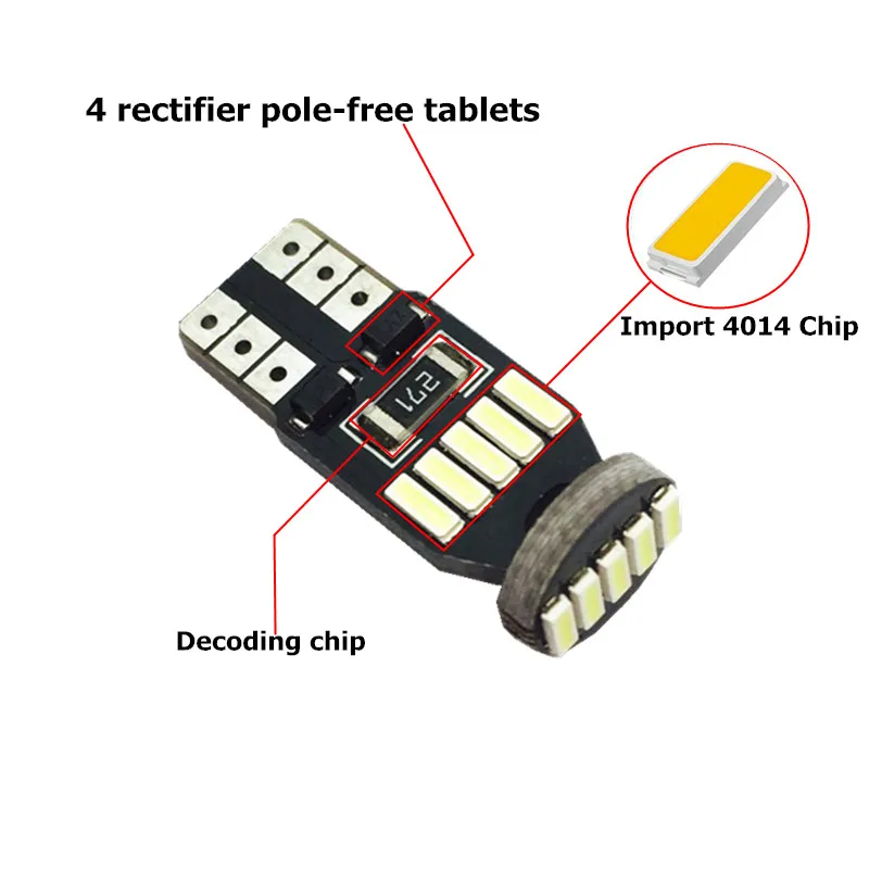 1 шт. t10 w5w canbus luz interior del coche 15 led 501 26 4014 SMD instrumento luces lappara de bulbo Luz cukula без ошибок 12 В |