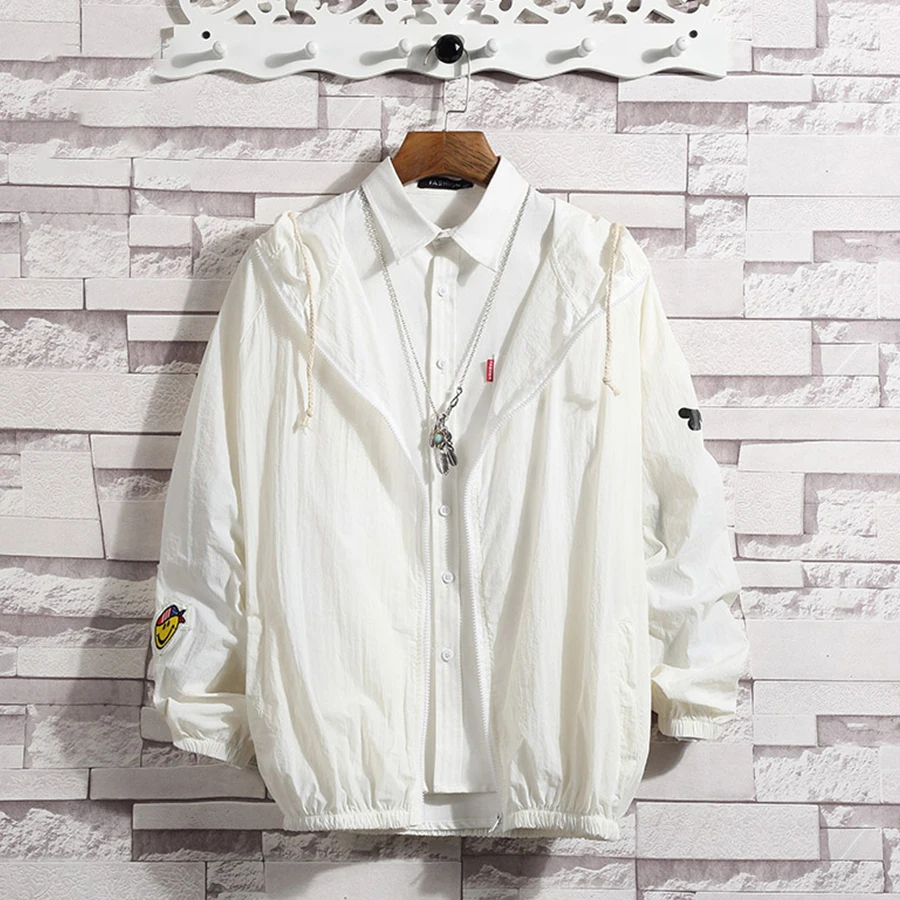 Куртка бомбер большого размера мужская повседневная весенне летняя куртка в