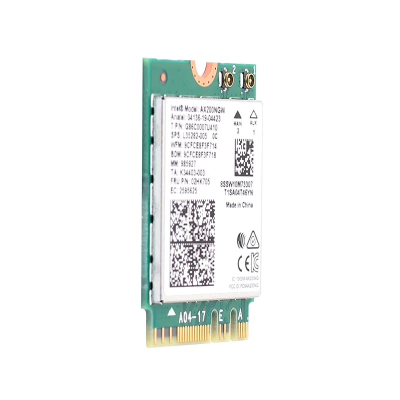 Двухдиапазонная беспроводная сетевая карта 2974 Мбит/с Wi Fi 6 AX200NGW NGFF M.2 Wifi Bluetooth 5 0 со