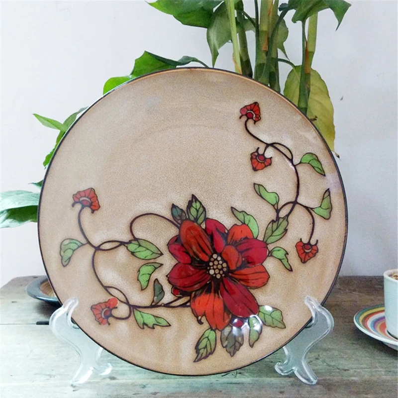 12 шт./компл. прозрачные пластиковые мольберты держатели для тарелок стеллаж