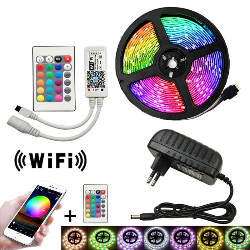 

LED Strip SMD5050 2835 LED Light Decoration for Home Bedroom LED Night Light Backlight Lighting with Bluetooth WiFi IR Controlle