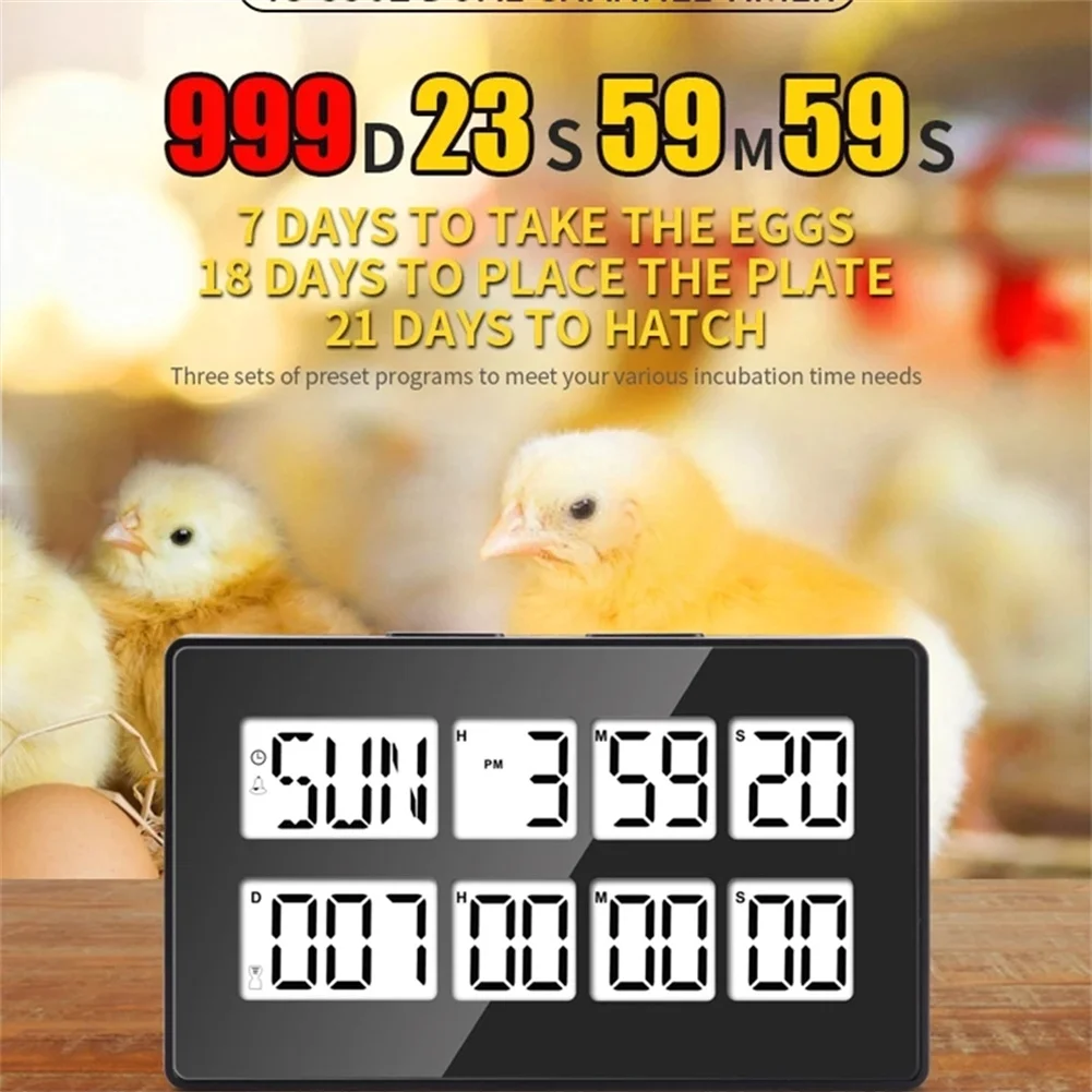

Multifunctional Dual Channel Timer Color Backlight Time Display Countdown Cooking Clock Snooze Alarm Calendar Great Date Reminde