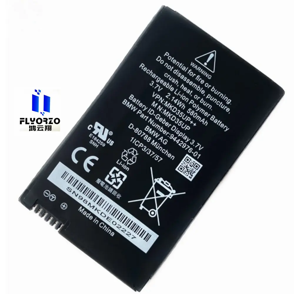 100% Brand new 580mAh/2.14WH MKD35UP Battery For BMW 5 Series 6 Series GT 7 Series X3 X5 X6 BMW MKD35UP LCD remote control key