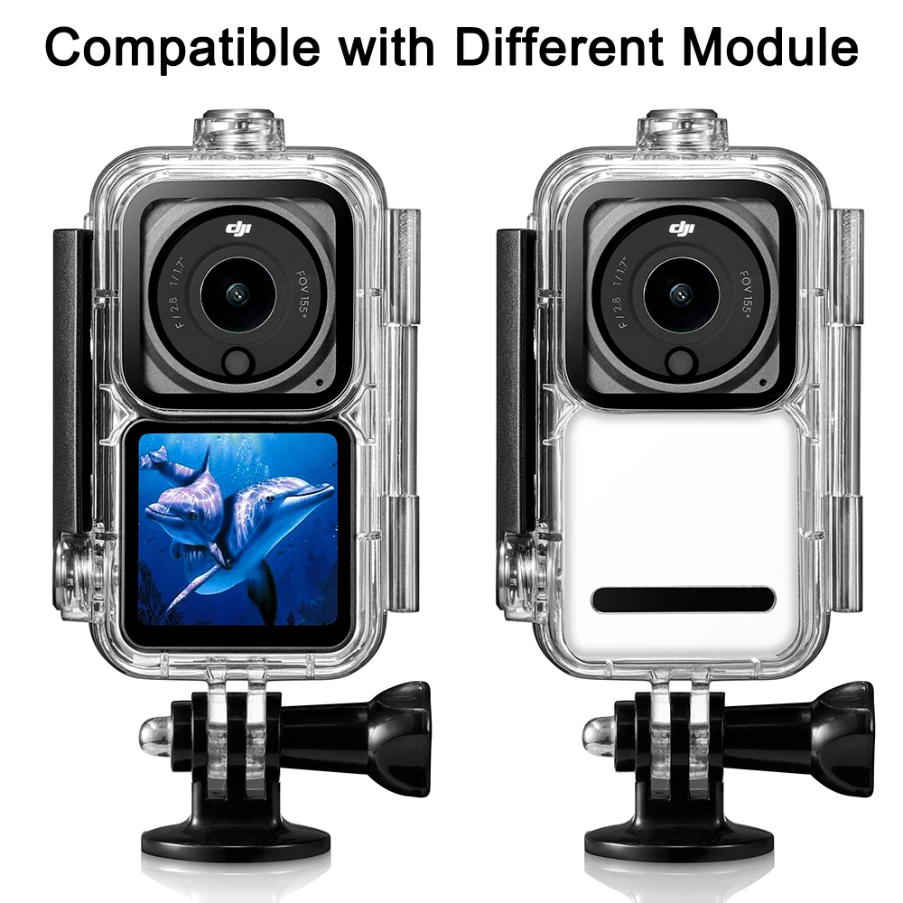 Waterproof Housing Case for DJI Action 2 Protective Shell Underwater Dive Cover Filter Osmo Accessories | Электроника