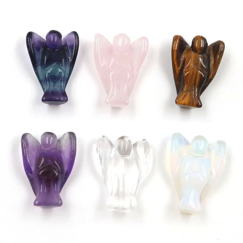 XSM резная Статуэтка ангела Подвески из натуральных камней восстанавливающая