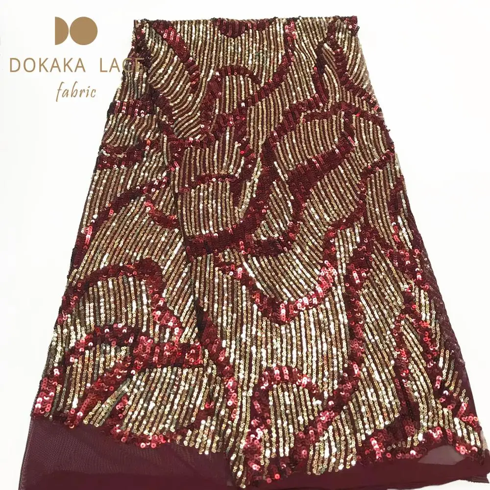 2020 Высококачественная африканская ткань с пайетками и сеткой из Дубаи