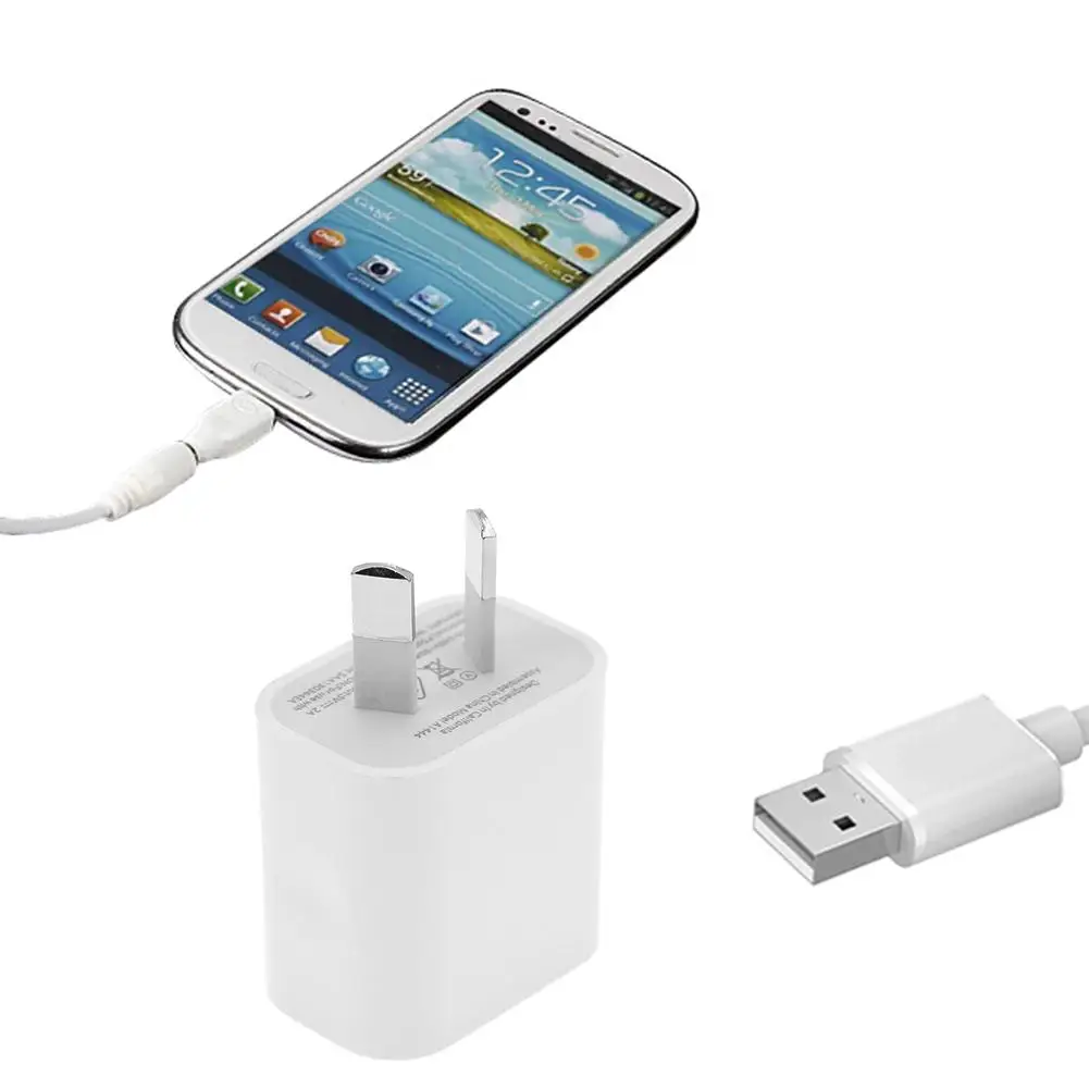

High Quality Mobile Phone Charger Sixth Generation Portable 5V 2A Double Ports AU Plug USB Power Adapter Travel Charger Hot