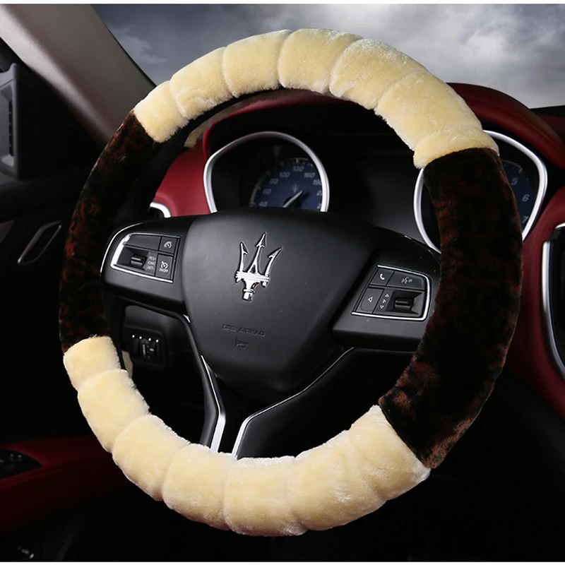 Мягкая Плюшевая защитная накладка на руль 38 см|car steering wheel cover|steering coverwheel cover |