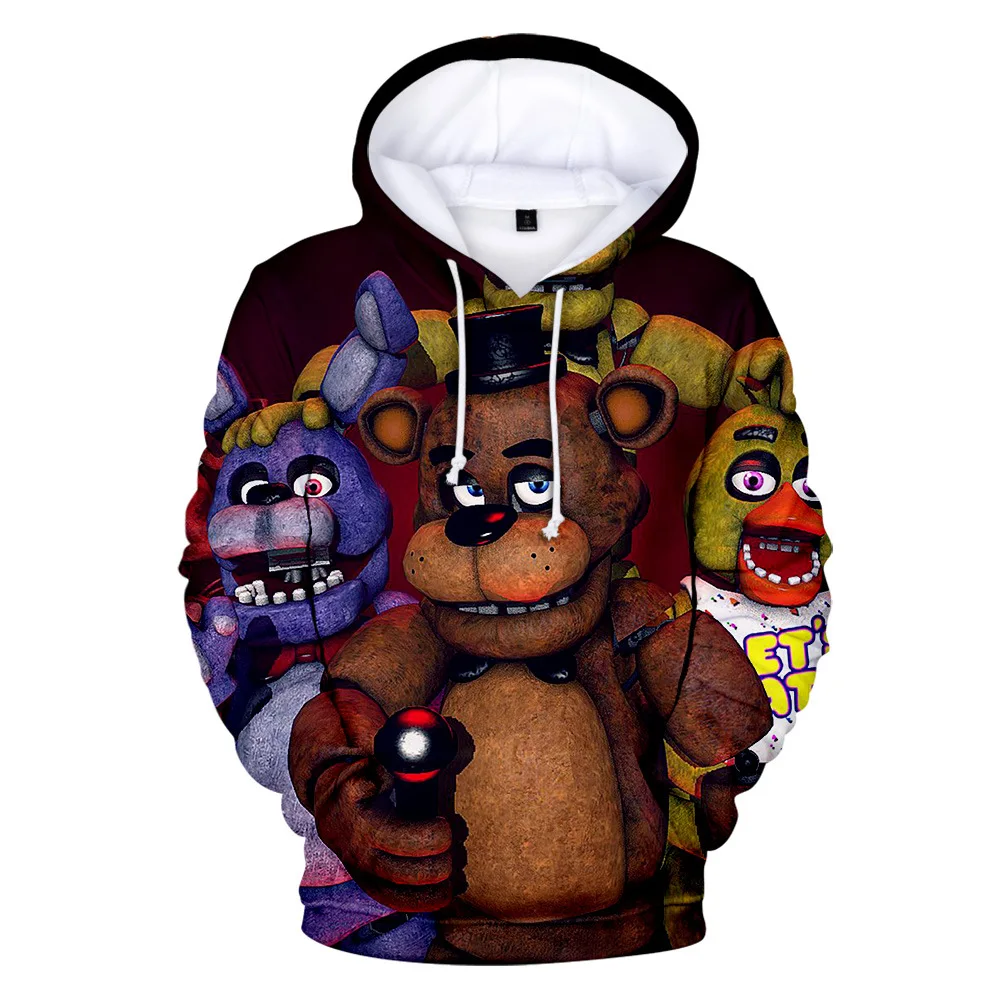 Fnaf толстовки Толстовка Five Nights At Freddy's куртка пальто весна Harajuku мультфильм Медведь FNAF Толстовка Женские кофты Fnaf
