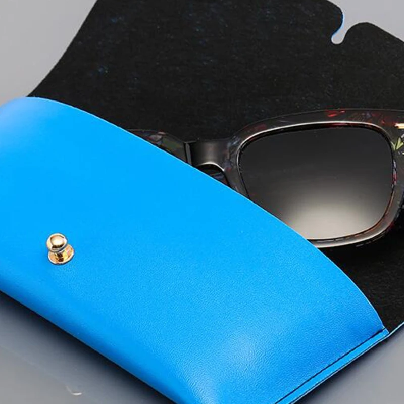 Из искусственной кожи очки чехол Чехол с веревкой Пряжка коробка для хранения