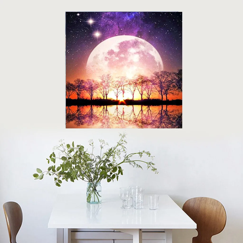 Алмазная вышивка сделай сам пейзаж луна особой формы алмазная живопись 5d Набор