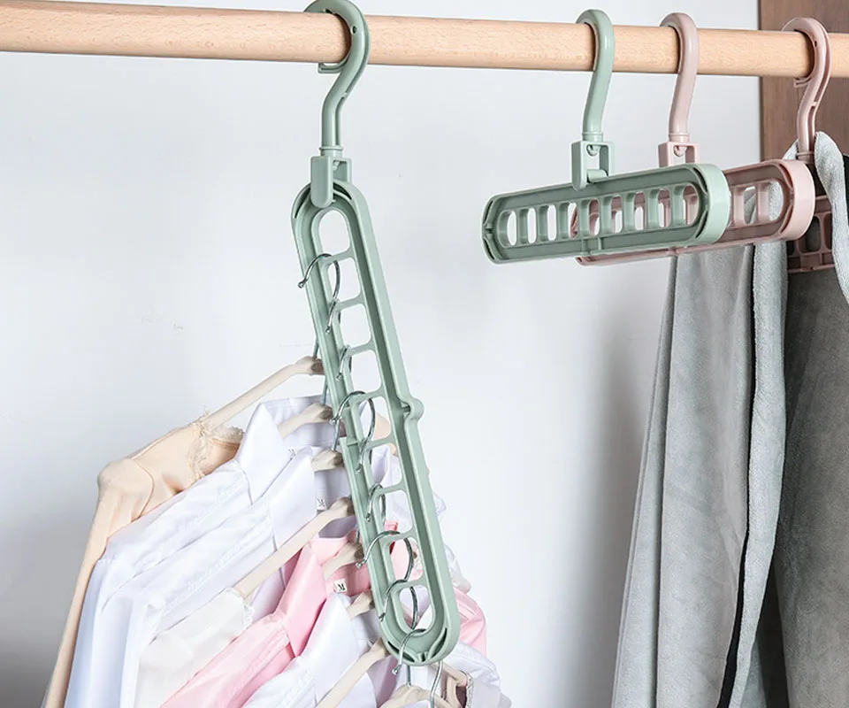 green 1 шт. креативные Многослойные складные вешалки многофункциональная одежда шляпа брюки Экономия места для хранения вешалка для шкафа хранения Организации - Цвет: green