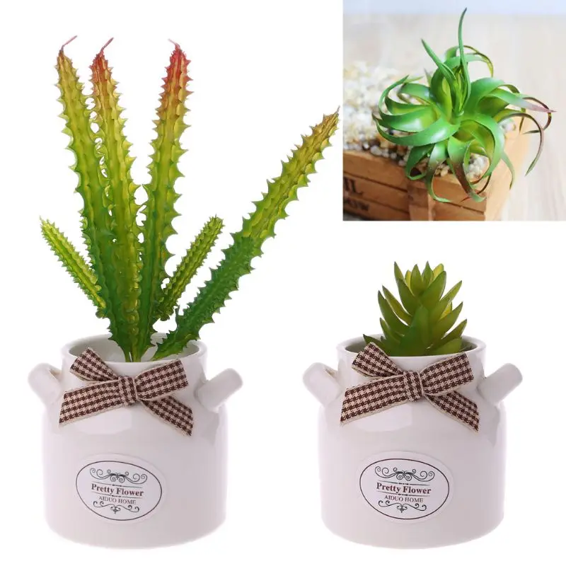Artificial Plastic Leaf Fake Plants Cactus House Home Garden Party Indoor Outdoor Decor | Дом и сад