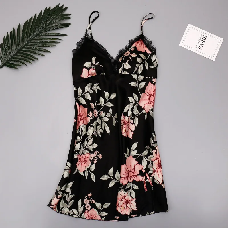 Женское сексуальное женское белье для домашней носки атласный Шелковый