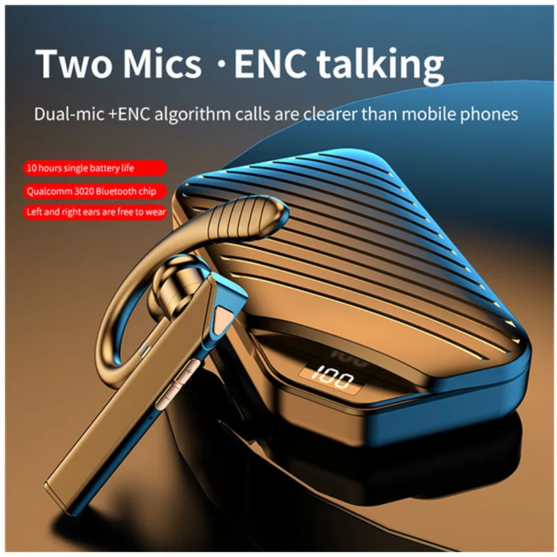 Bluetooth wireless headset intelligent charging and noise reduction function for making receiving calls game audio vide | Электроника