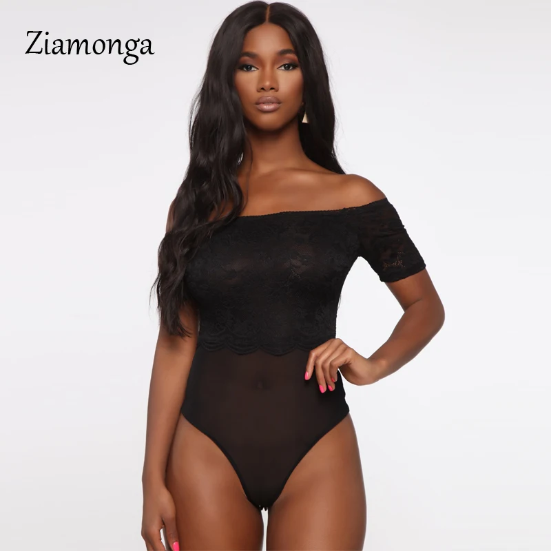 Ziamonga пикантные белые кружево боди для женщин топы корректирующие прозрачные