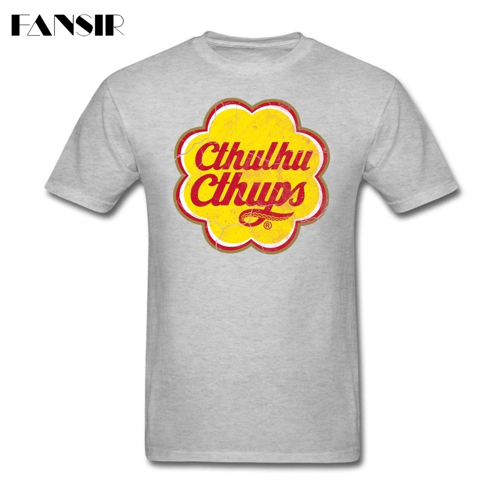 Cthulhu Cthups футболки Потрясающие мужские с коротким рукавом хлопковая Футболка