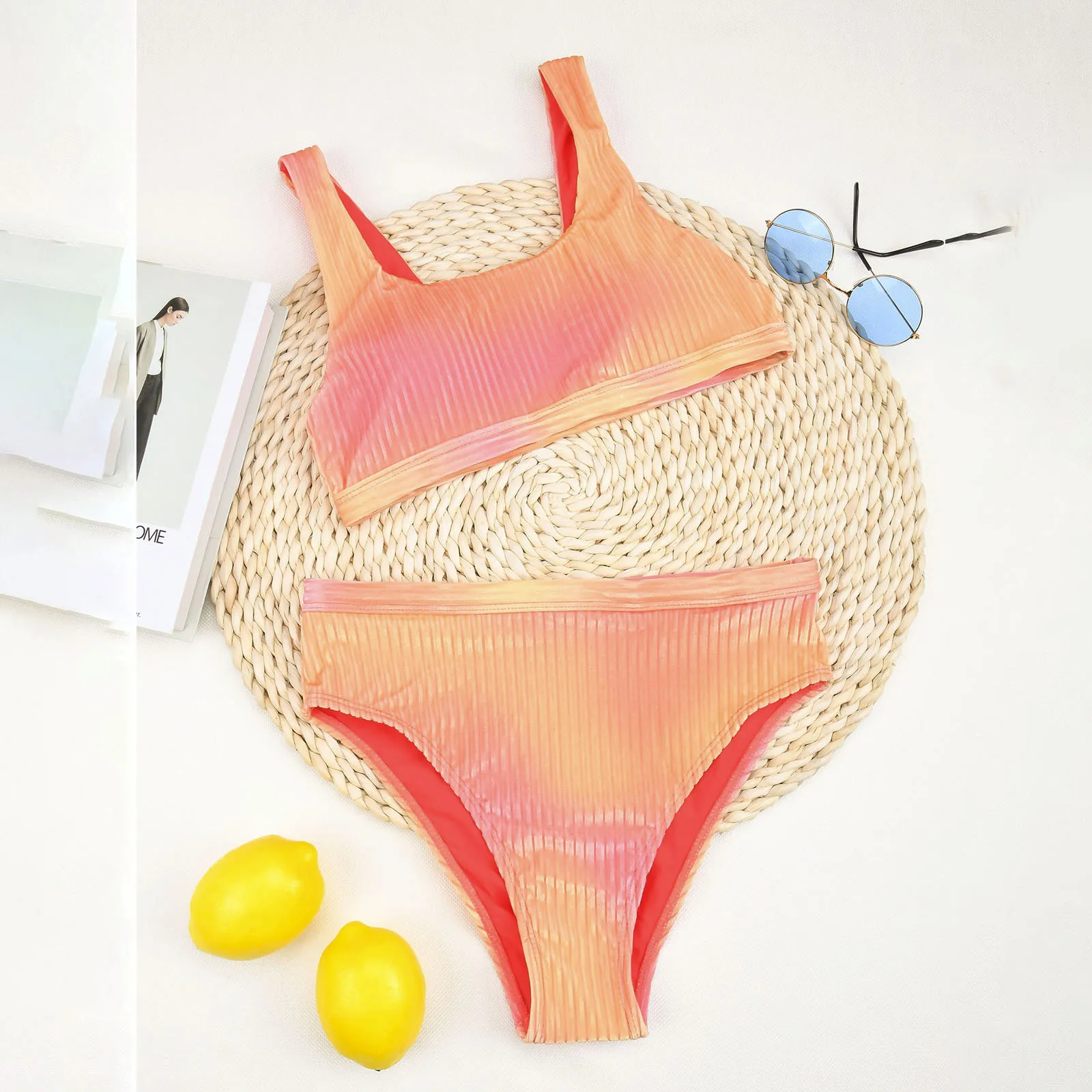 

Women's Swimming Suit 2021 Tie-dye Print Sexy Push-Up Padded Bra Beach Bikini Set Swimsuit Beachwear swimwear women tankini#45